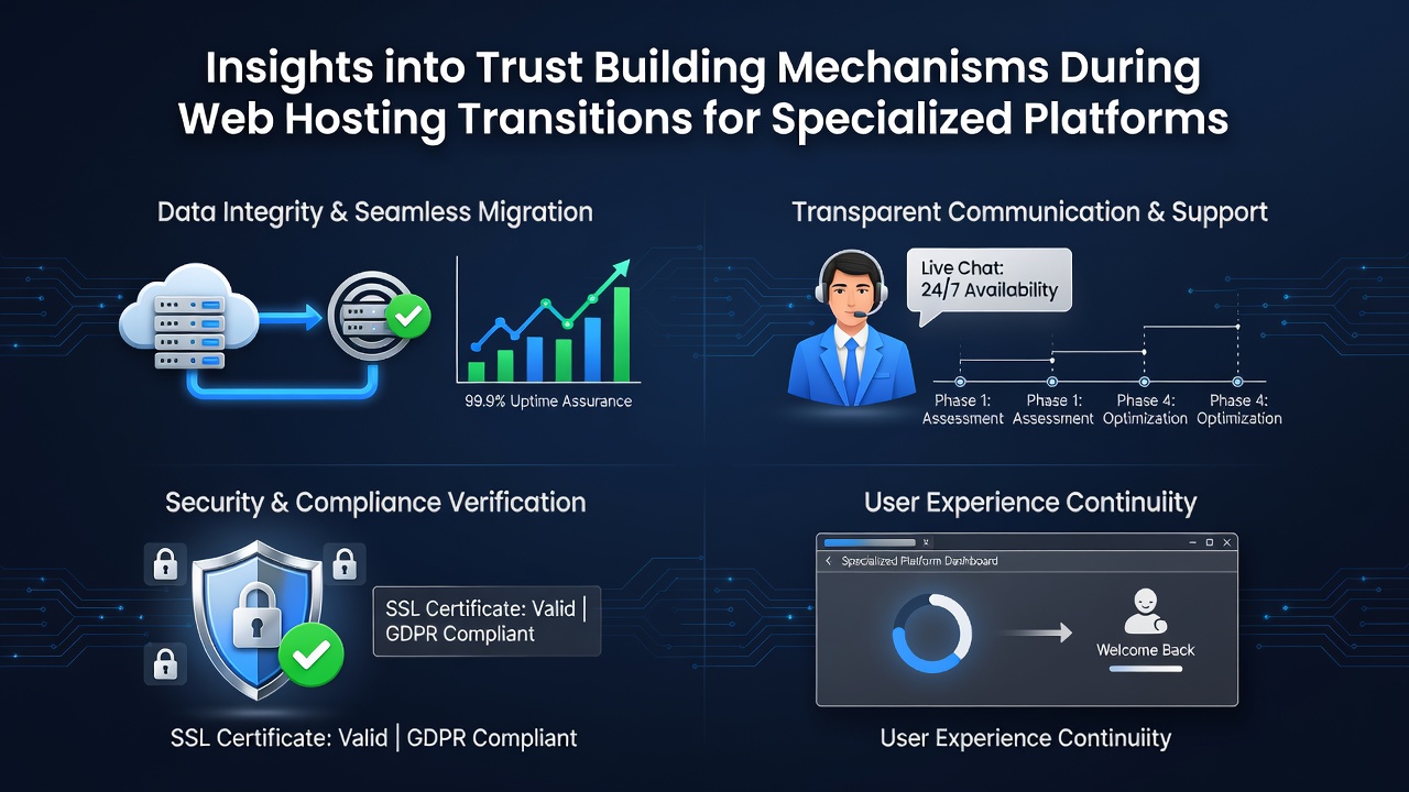 Insights into Trust Building Mechanisms During Web Hosting Transitions for Specialized Platforms