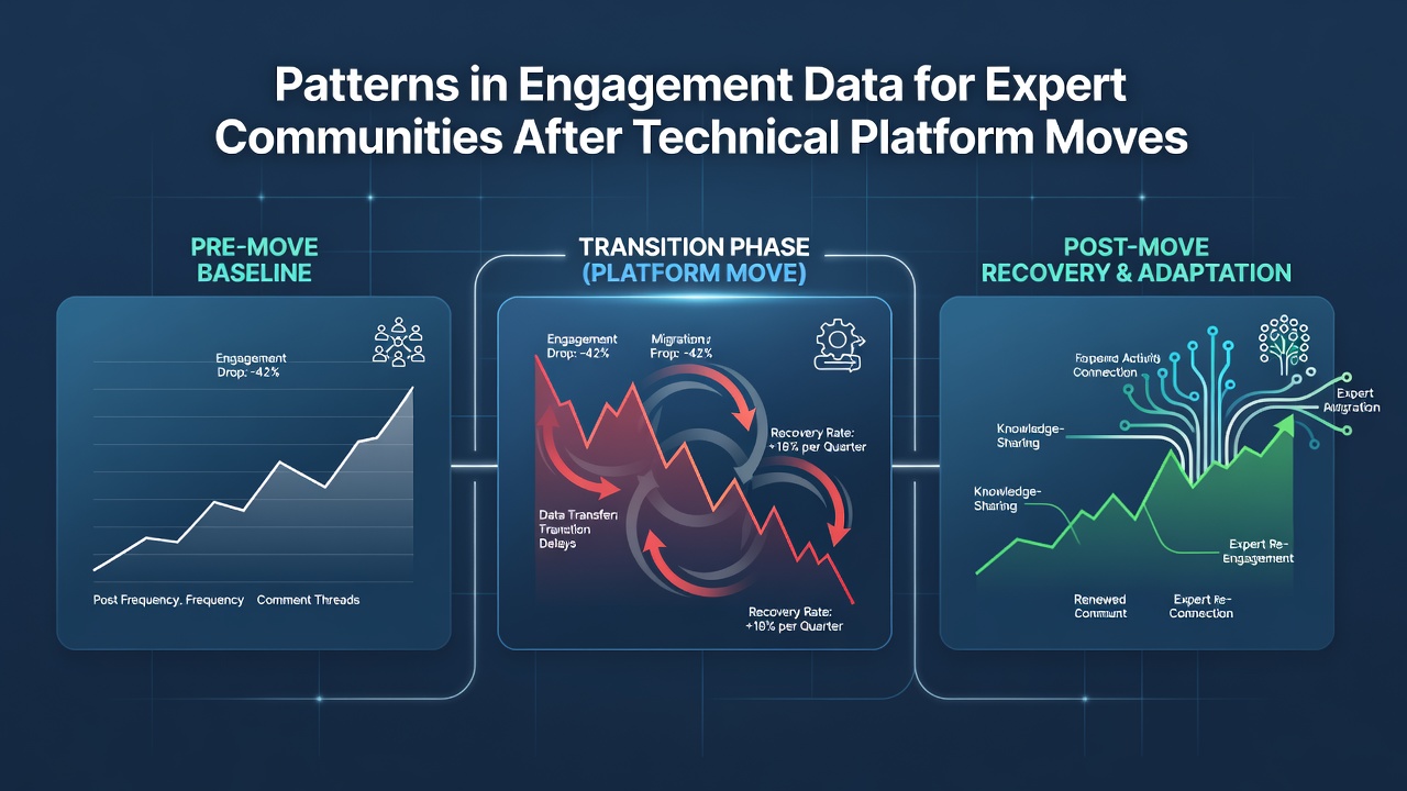 Patterns in Engagement Data for Expert Communities After Technical Platform Moves